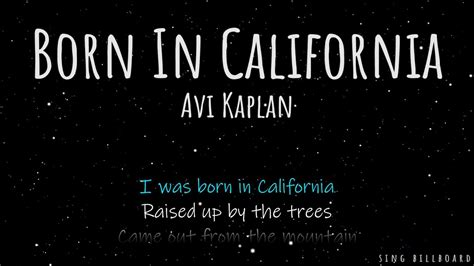 born in california song